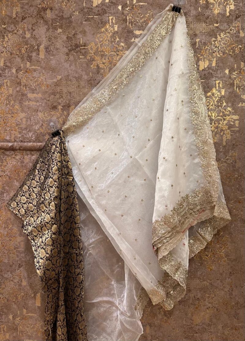 Fancy tissue saree - Image 2