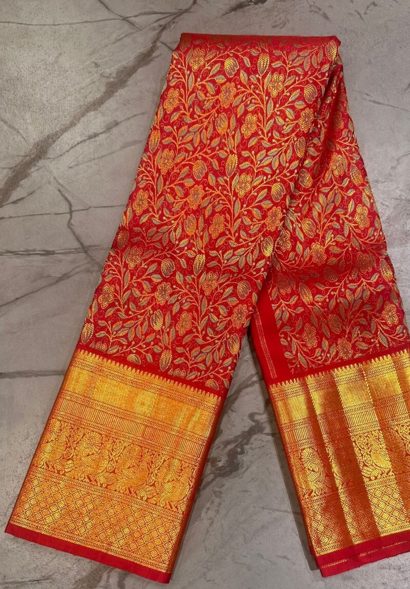 Bridal pure Kanchipuram silk - Image 3