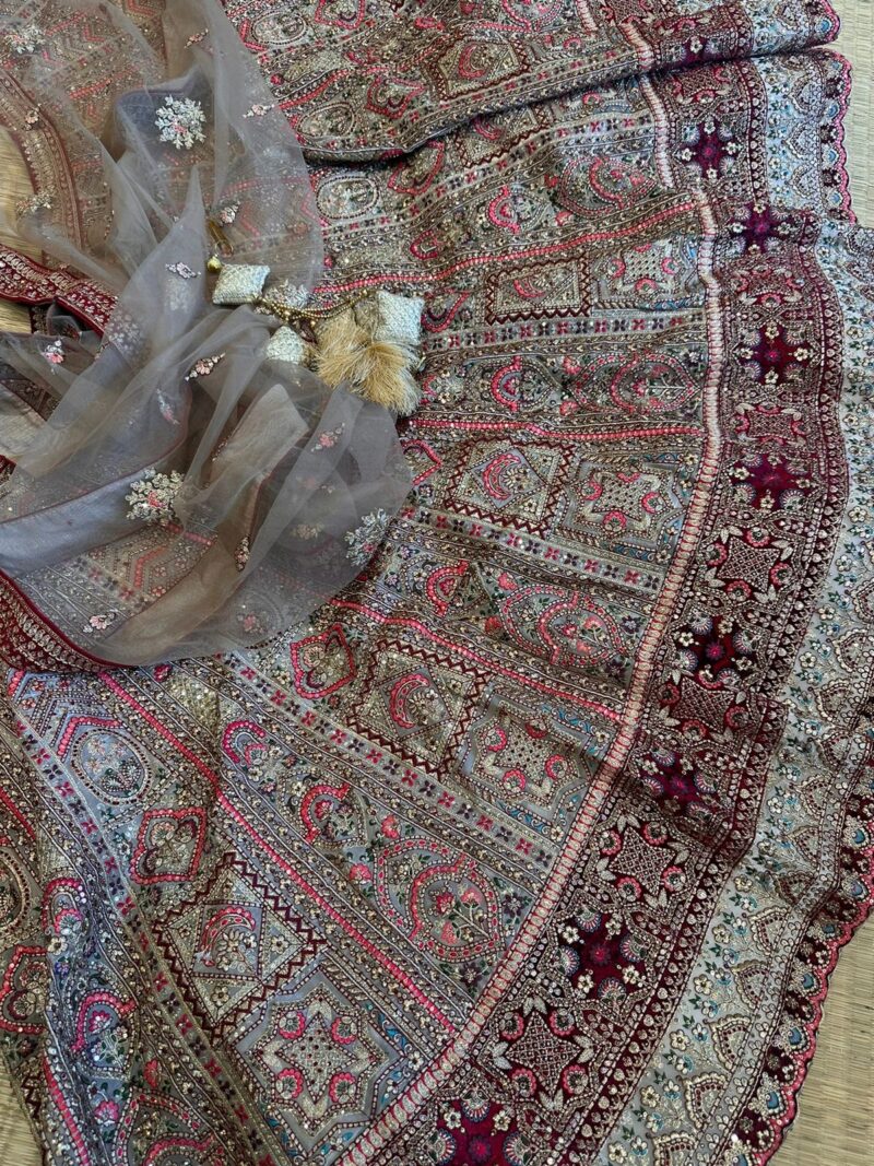 Multi coloured  bridal lehenga - Image 2